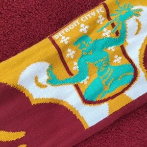 Vibrant Maroon and Gold Scarf
